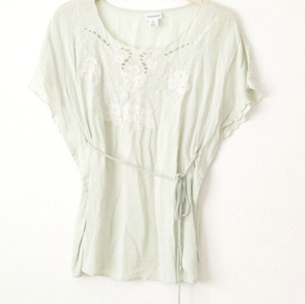 Motherhood Maternity Floral Blouse Green S - Picture 1 of 3